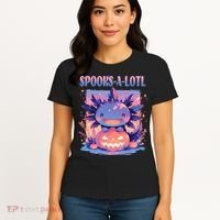 Spooks-A-Lotl Halloween Axolotl Women's T-Shirt thumb 4