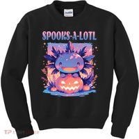Spooks-A-Lotl Halloween Axolotl Kids Sweatshirt thumb 0