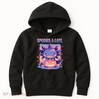 Spooks-A-Lotl Halloween Axolotl Kids Hoodie thumb 0