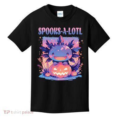 Spooks-A-Lotl Halloween Axolotl Kids T-Shirt