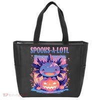 Spooks-A-Lotl Halloween Axolotl Tote Bag thumb 0