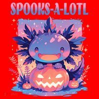 Spooks-A-Lotl Halloween Axolotl Santa Hat thumb 1