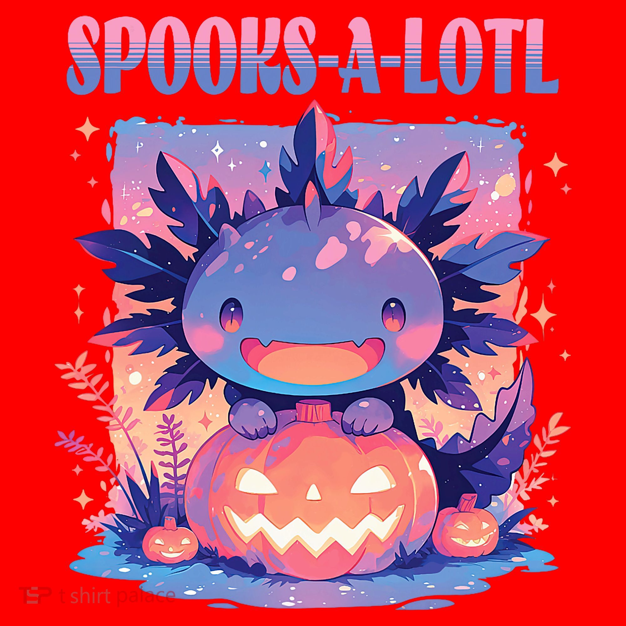 Spooks-A-Lotl Halloween Axolotl Santa Hat