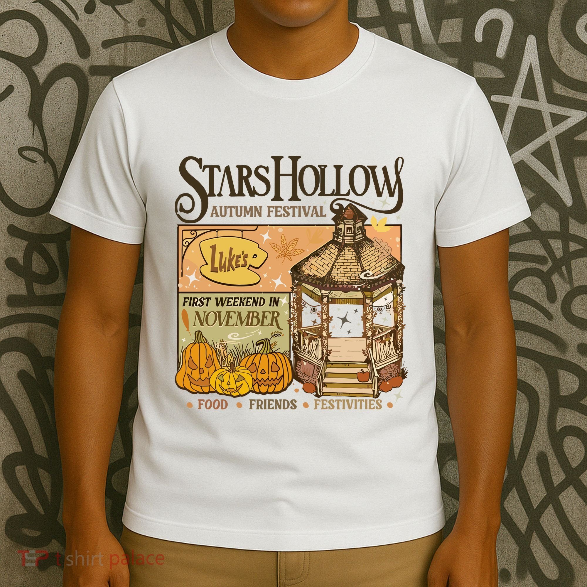 Stars Hollow Autumn Festival Food Friends Festivities T-Shirt