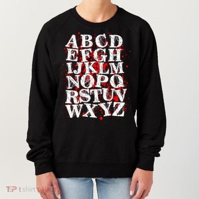 Spooky Halloween Alphabet Letters Women's Sweatshirt