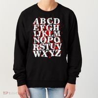 Spooky Halloween Alphabet Letters Women's Sweatshirt thumb 0