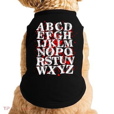 Spooky Halloween Alphabet Letters Doggie Tank