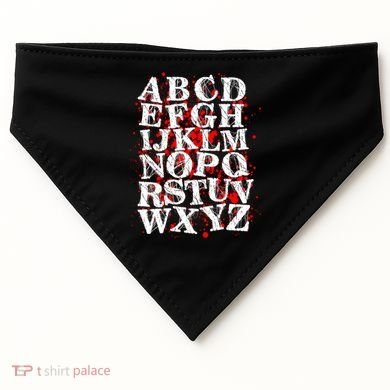 Spooky Halloween Alphabet Letters USA-Made Doggie Bandana