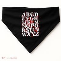 Spooky Halloween Alphabet Letters USA-Made Doggie Bandana thumb 0
