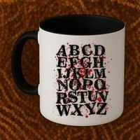 Spooky Halloween Alphabet Letters Coffee Mug thumb 2