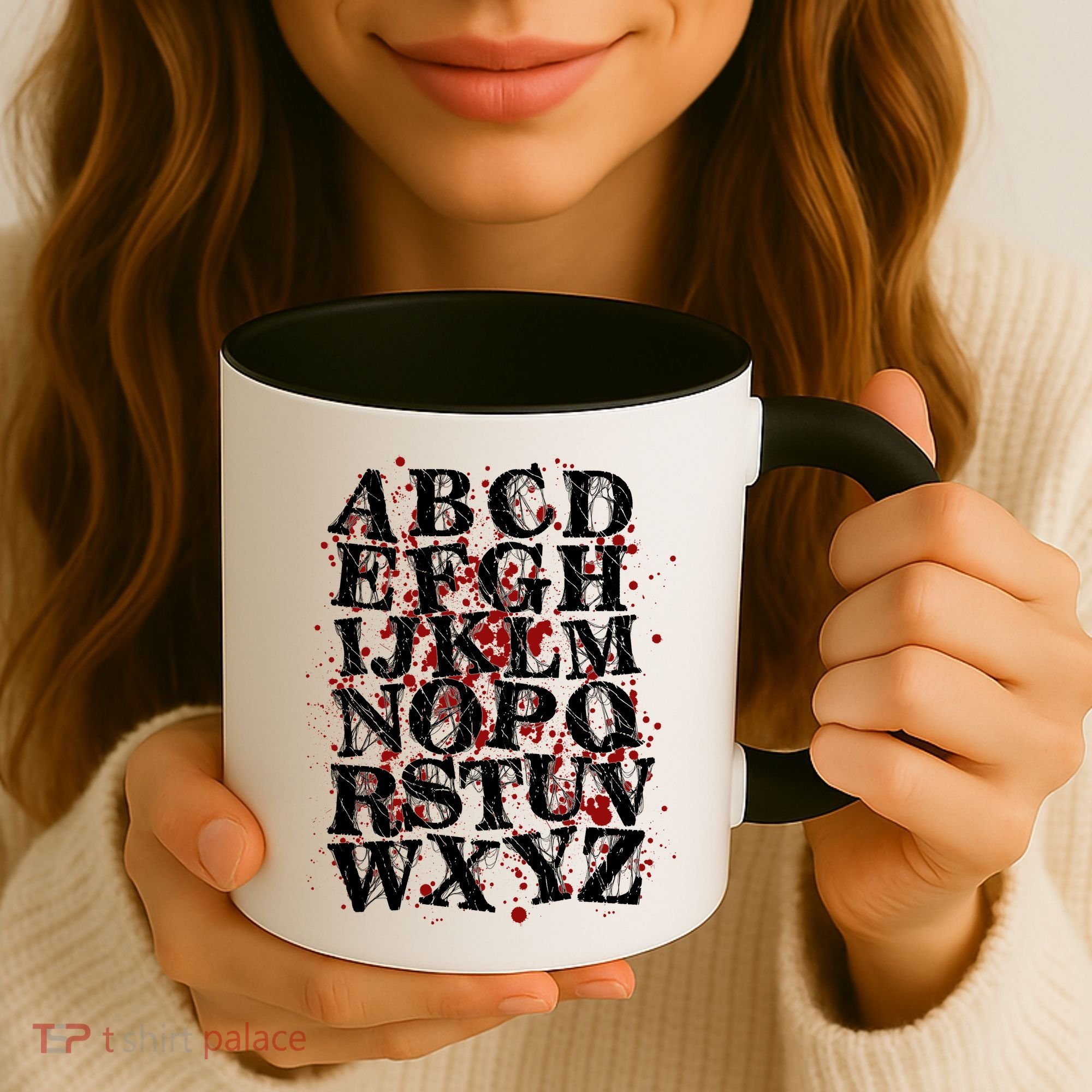 Spooky Halloween Alphabet Letters Coffee Mug