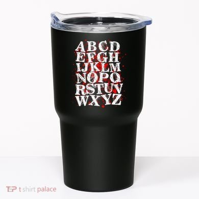 Spooky Halloween Alphabet Letters Tumbler