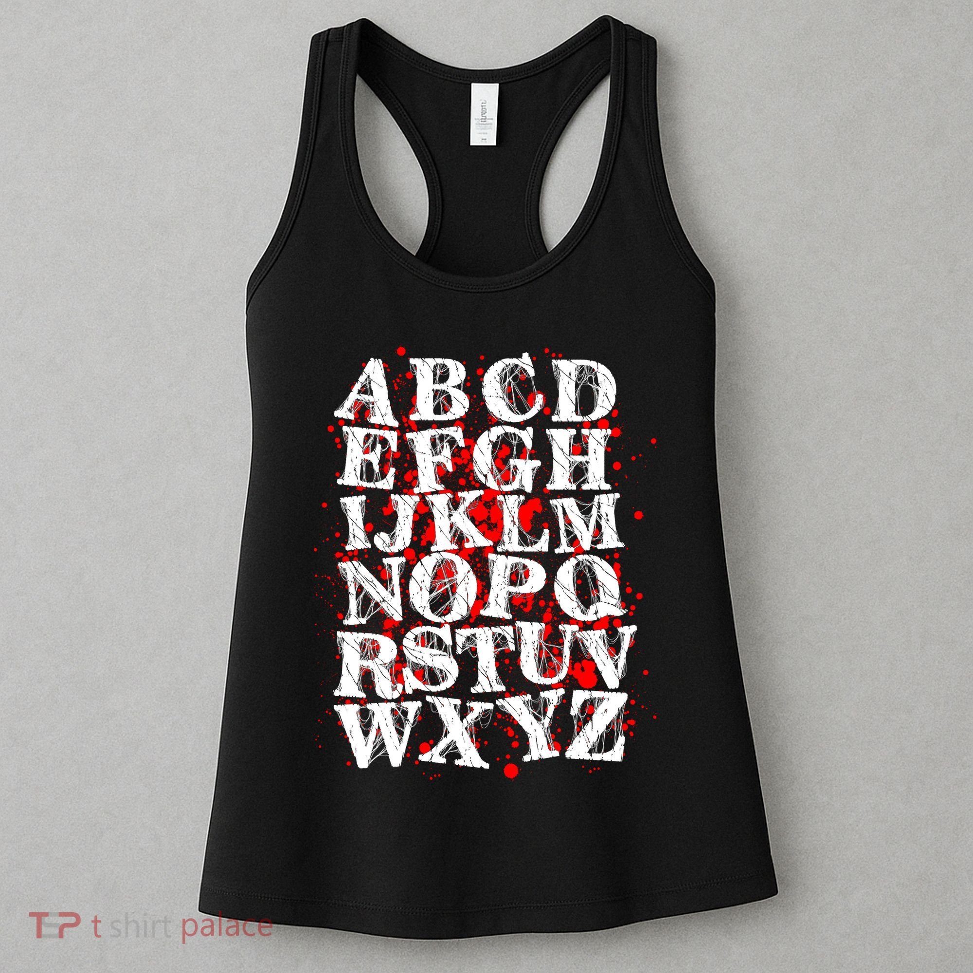 Spooky Halloween Alphabet Letters Women's Tank Top