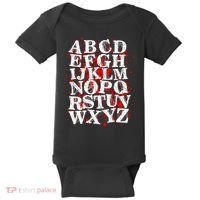Spooky Halloween Alphabet Letters Baby Bodysuit thumb 0
