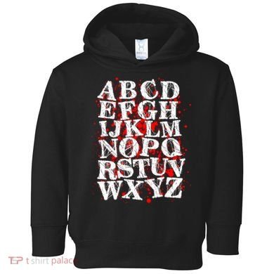 Spooky Halloween Alphabet Letters Toddler Hoodie