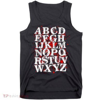 Spooky Halloween Alphabet Letters Tank Top