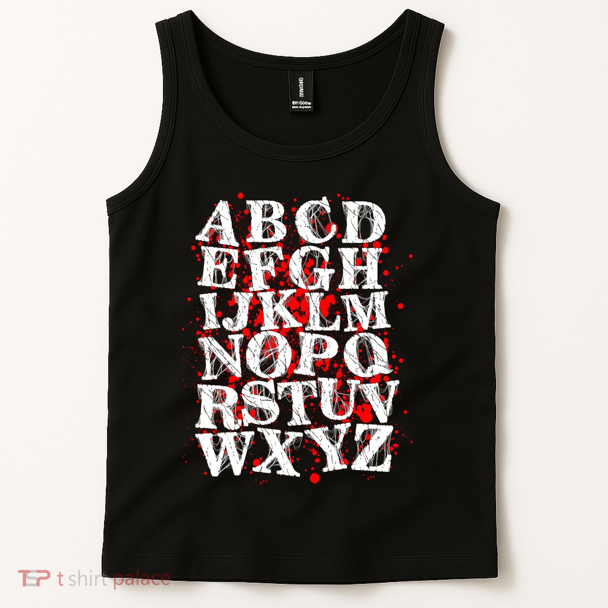 Spooky Halloween Alphabet Letters Tank Top