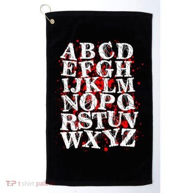 Spooky Halloween Alphabet Letters Golf Towel