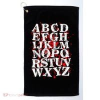 Spooky Halloween Alphabet Letters Golf Towel thumb 0