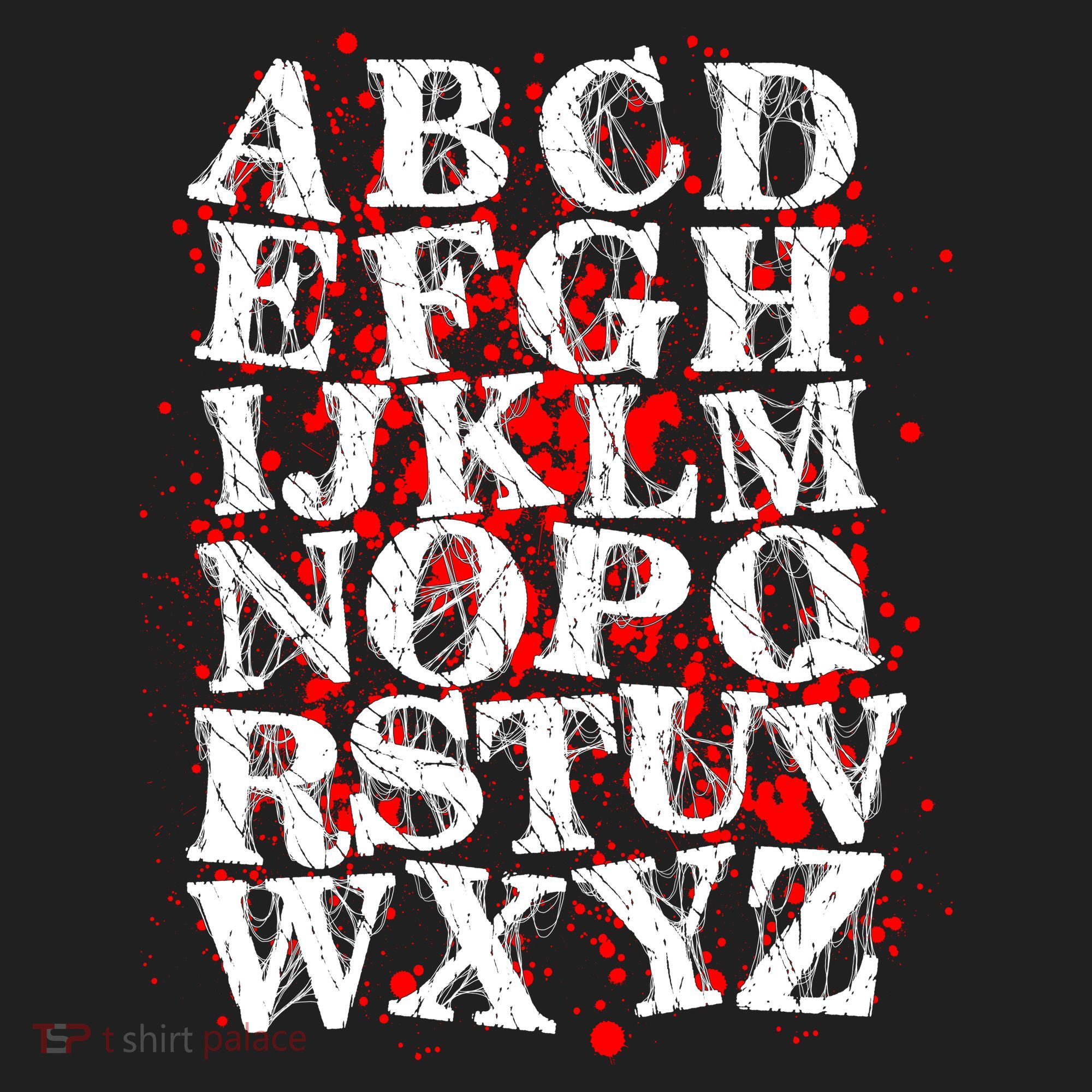 Spooky Halloween Alphabet Letters Golf Towel