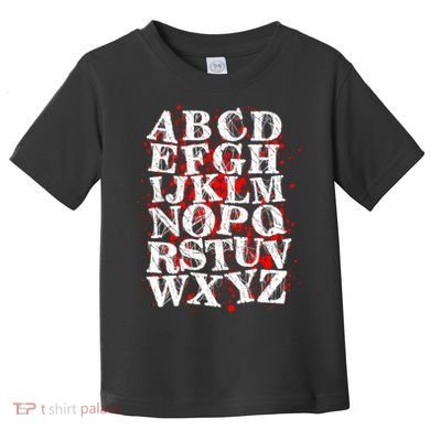 Spooky Halloween Alphabet Letters Toddler T-Shirt