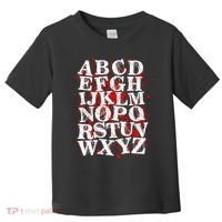 Spooky Halloween Alphabet Letters Toddler T-Shirt thumb 0