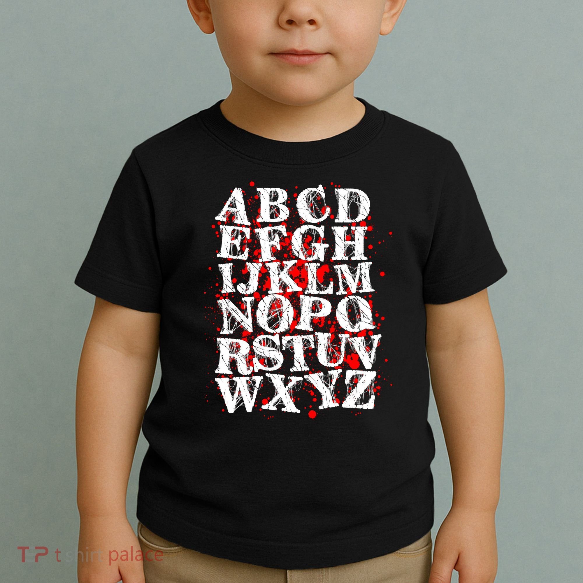 Spooky Halloween Alphabet Letters Toddler T-Shirt