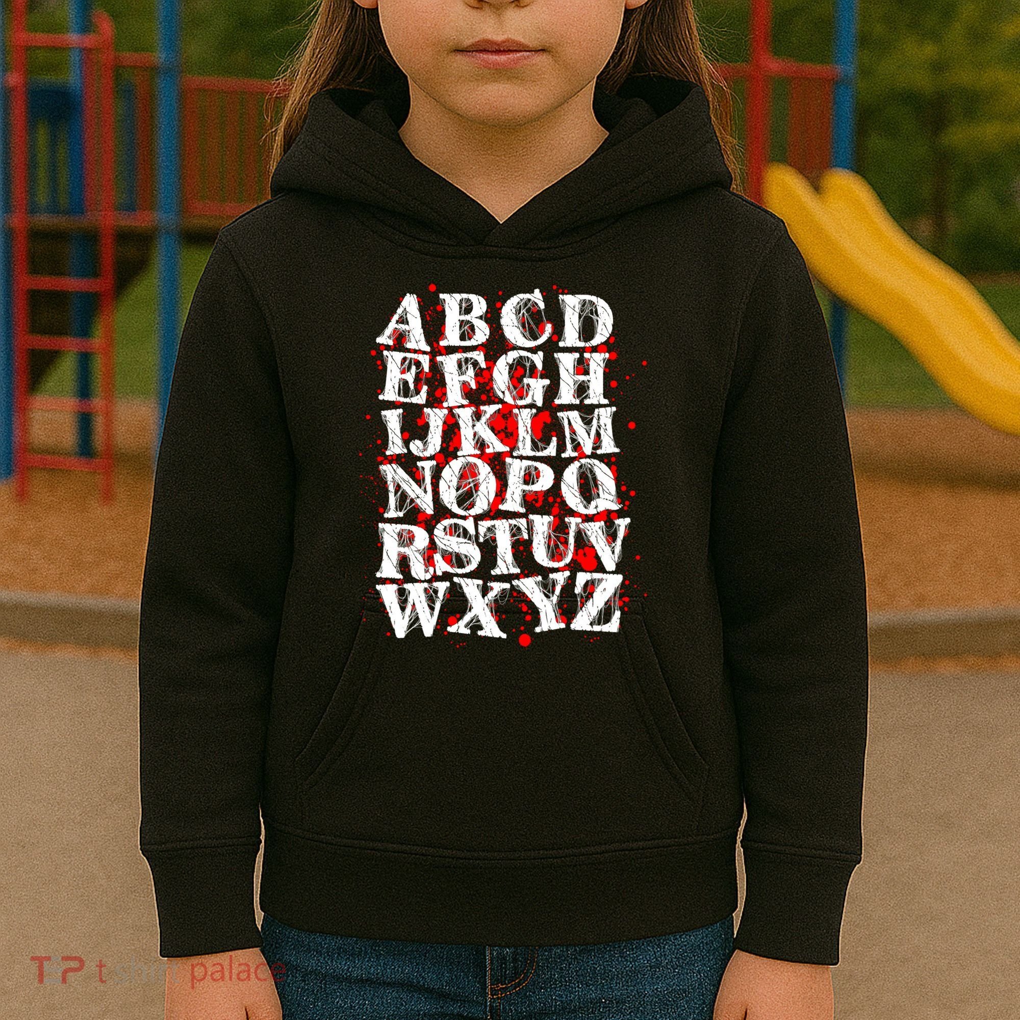 Spooky Halloween Alphabet Letters Kids Hoodie