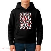 Spooky Halloween Alphabet Letters Kids Hoodie thumb 4