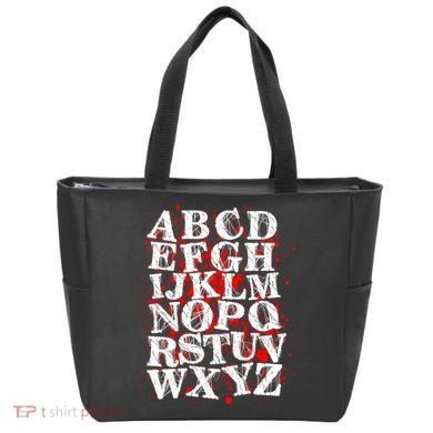 Spooky Halloween Alphabet Letters Tote Bag
