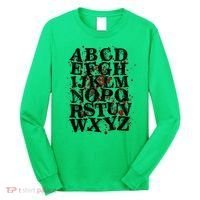 Spooky Halloween Alphabet Letters Long Sleeve Shirt thumb 0