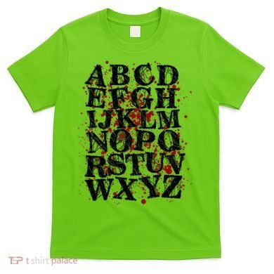 Spooky Halloween Alphabet Letters T-Shirt