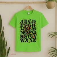 Spooky Halloween Alphabet Letters T-Shirt thumb 2