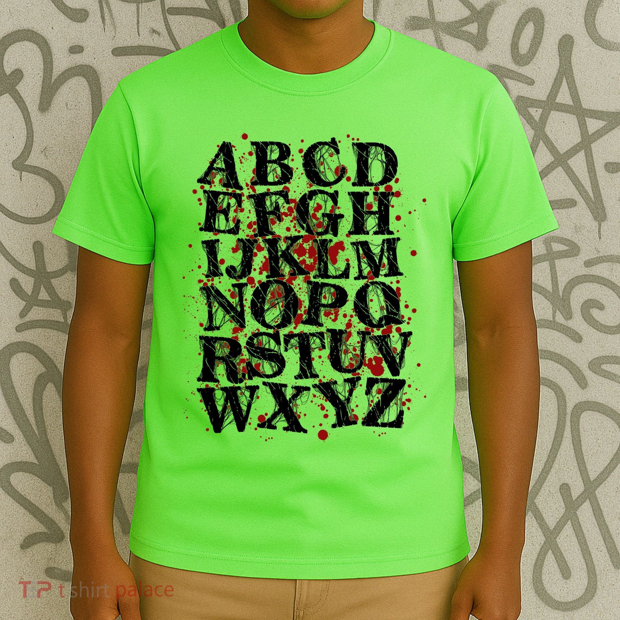Spooky Halloween Alphabet Letters T-Shirt
