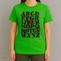 Spooky Halloween Alphabet Letters T-Shirt thumb 4