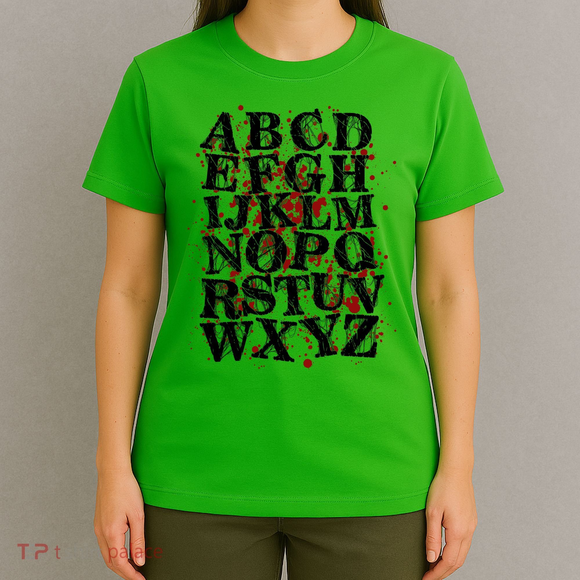 Spooky Halloween Alphabet Letters T-Shirt