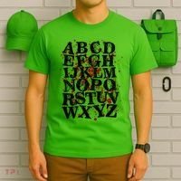 Spooky Halloween Alphabet Letters T-Shirt thumb 6