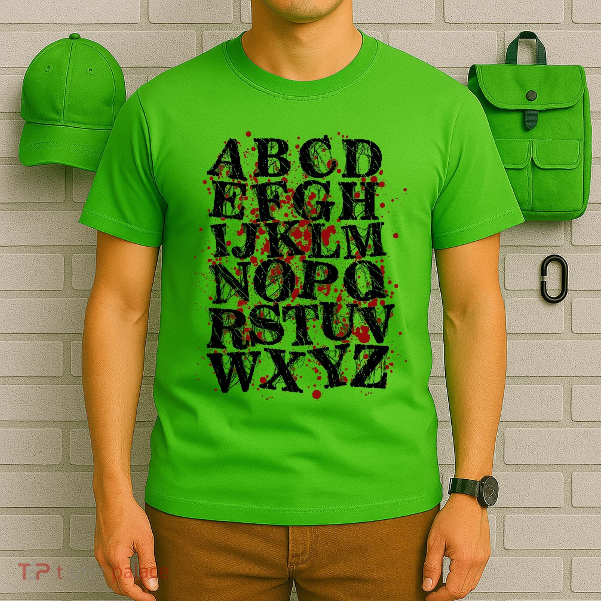 Spooky Halloween Alphabet Letters T-Shirt