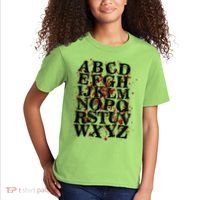 Spooky Halloween Alphabet Letters Kids T-Shirt thumb 2