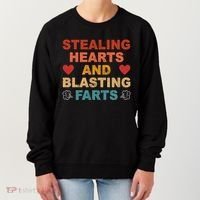 Stealing Hearts And Blasting Farts Funny Valentines Day Women's Sweatshirt thumb 0