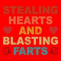 Stealing Hearts And Blasting Farts Funny Valentines Day Santa Hat thumb 1