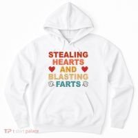 Stealing Hearts And Blasting Farts Funny Valentines Day Hoodie thumb 0