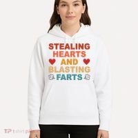 Stealing Hearts And Blasting Farts Funny Valentines Day Hoodie thumb 5