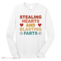 Stealing Hearts And Blasting Farts Funny Valentines Day Long Sleeve Shirt thumb 0