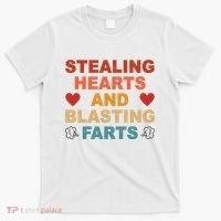 Stealing Hearts And Blasting Farts Funny Valentines Day T-Shirt thumb 0