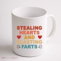 Stealing Hearts And Blasting Farts Funny Valentines Day Coffee Mug thumb 1