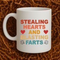 Stealing Hearts And Blasting Farts Funny Valentines Day Coffee Mug thumb 2