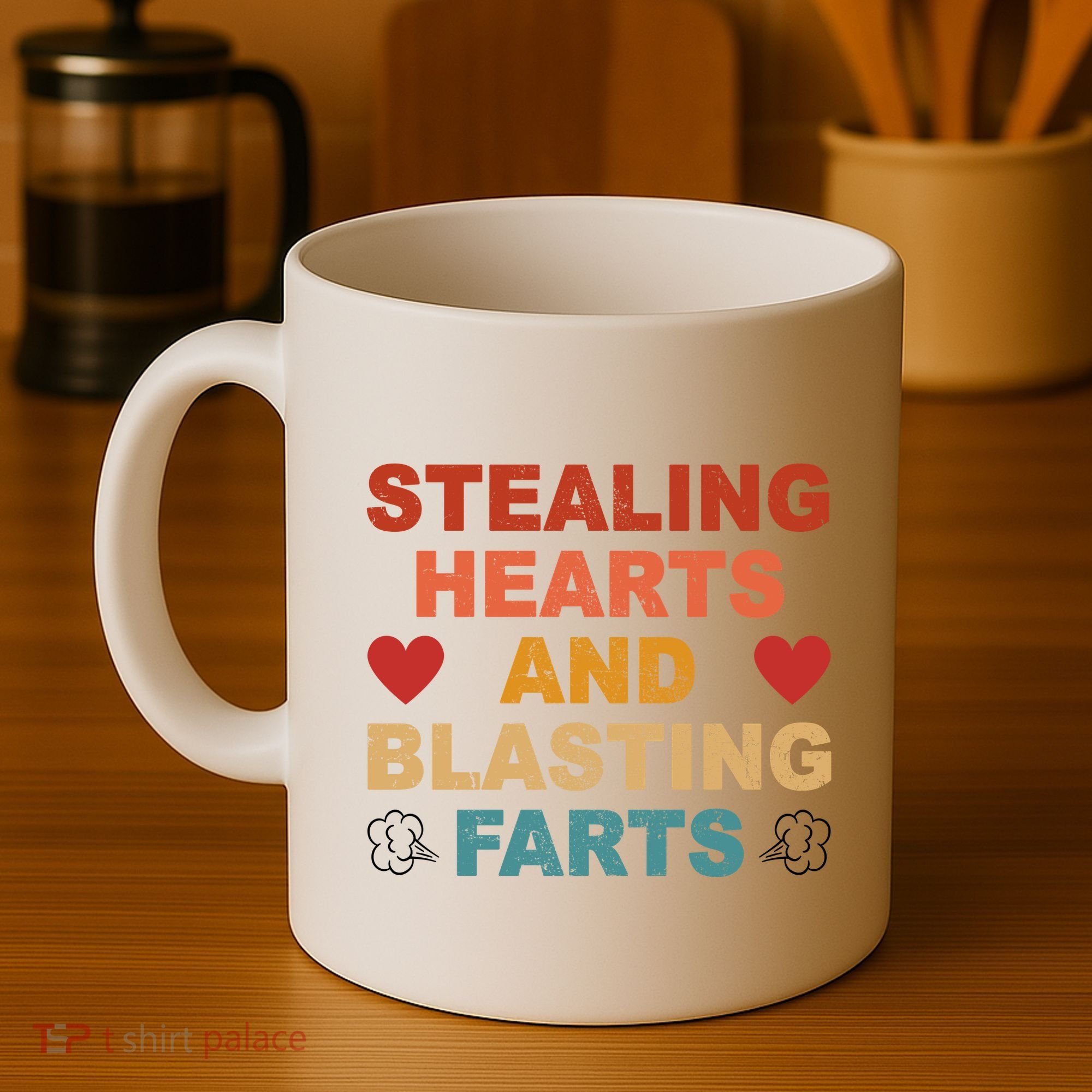 Stealing Hearts And Blasting Farts Funny Valentines Day Coffee Mug
