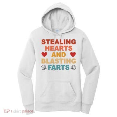 Stealing Hearts And Blasting Farts Funny Valentines Day Women's Hoodie