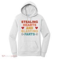 Stealing Hearts And Blasting Farts Funny Valentines Day Women's Hoodie thumb 0